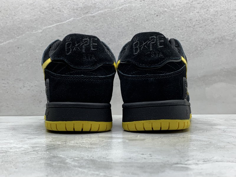 GT A Bathing Ape Bape Sk8 Sta Black Electric Yellow