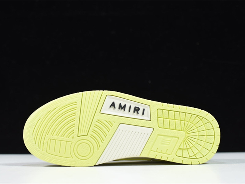 AMIRI Skel Top Low White Fluorescent Green WFS003-146