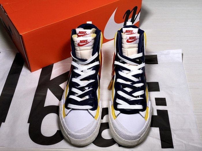 Sacai x Blazer Mid Maize Navy BV0072-700