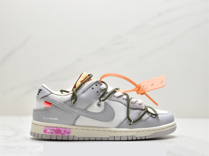 Nike Dunk Low Off-White Lot 22 DM1602-124 SAIL/NEUTRAL GREY-MEDIUM OLIVE