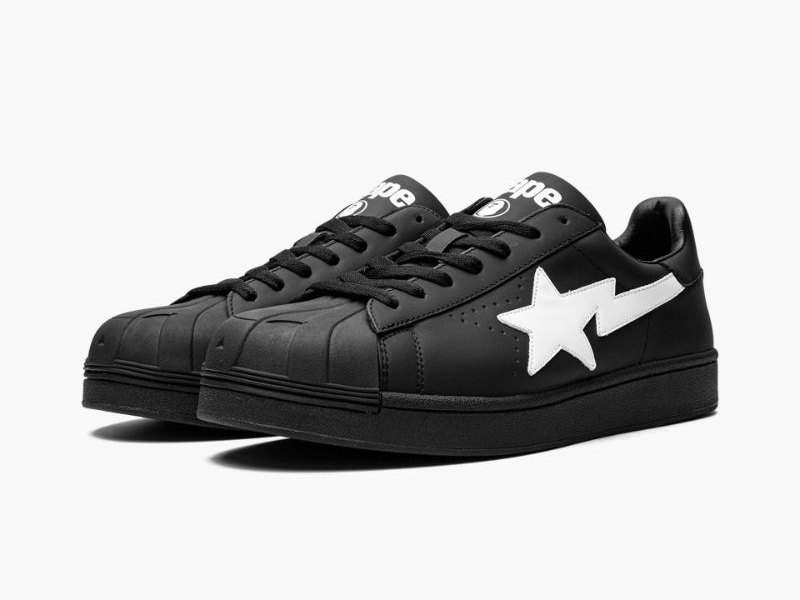 A BATHING APE® Womens SKULL STA L Black