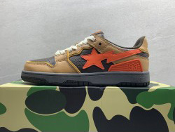 GT A Bathing Ape Bape SK8 Sta Brown Orange