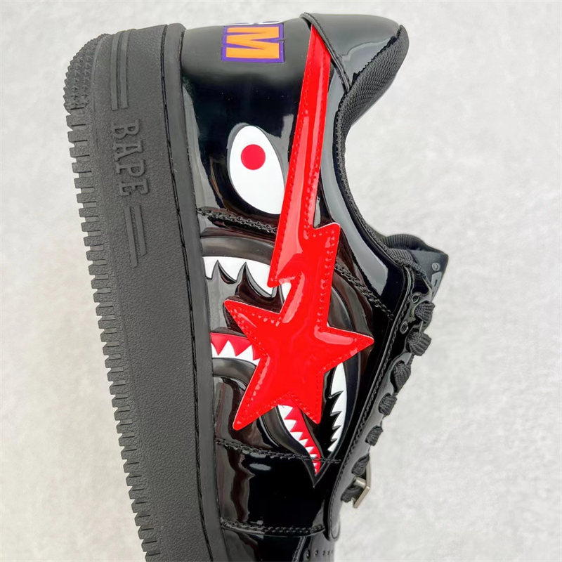 A Bathing Ape Bape Sta Low Shark Black 1F70-291-004