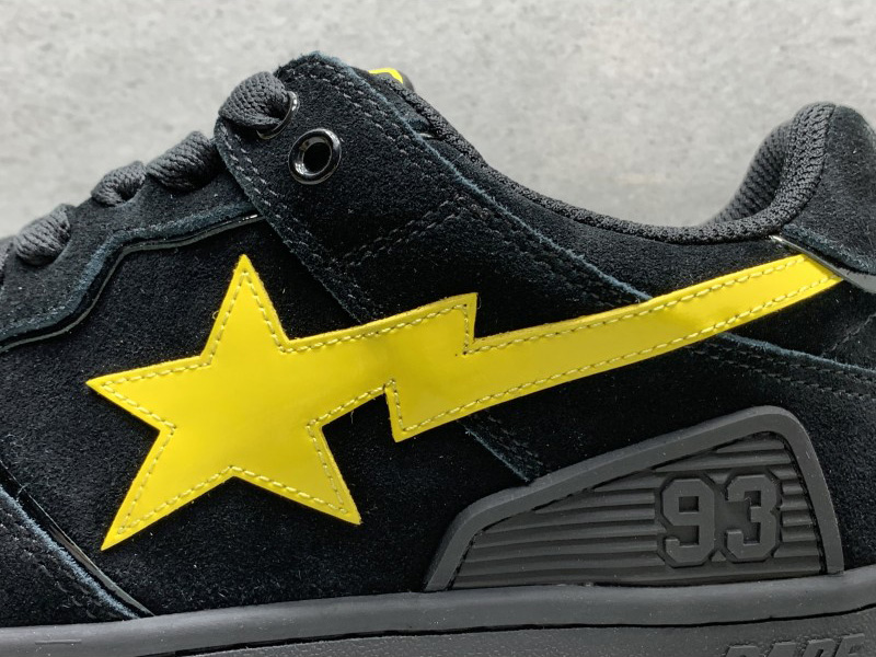 GT A Bathing Ape Bape Sk8 Sta Black Electric Yellow