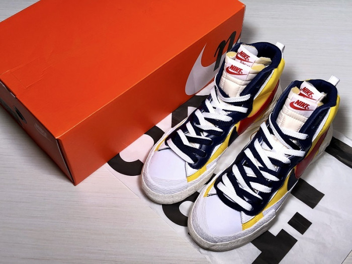 Sacai x Blazer Mid Maize Navy BV0072-700