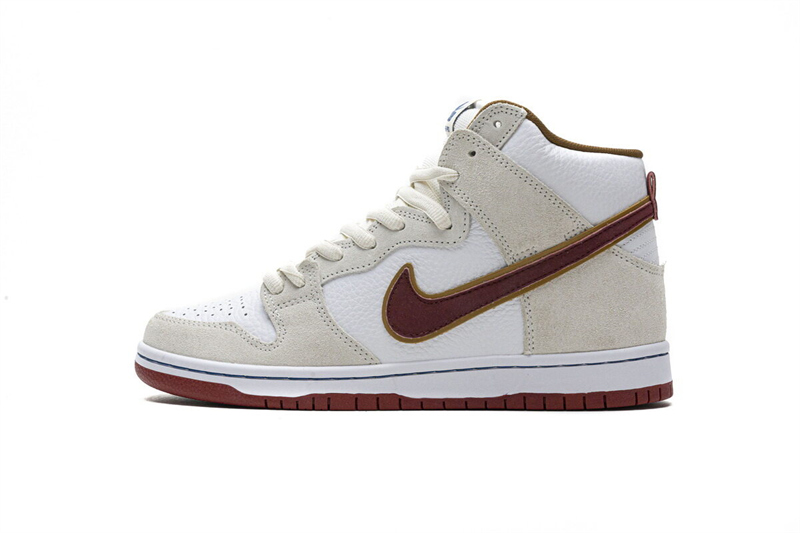 Nike SB Dunk High Sail Bright Crimson CV9499-100