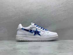 A Bathing Ape Bape Court Sta White Blue Camo