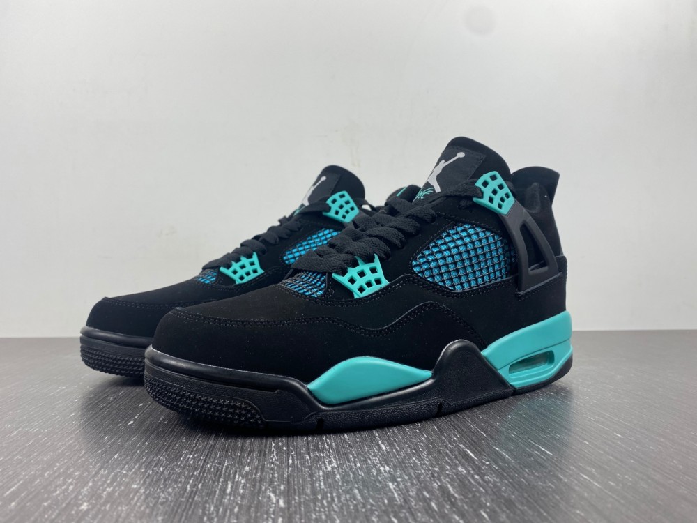Air Jordan 4 Black Tiffany Green