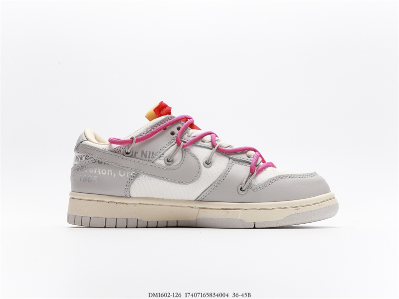 Nike Dunk Low Off-White Lot 23 DM1602-126 SAIL/NEUTRAL GREY-HABANERO RED