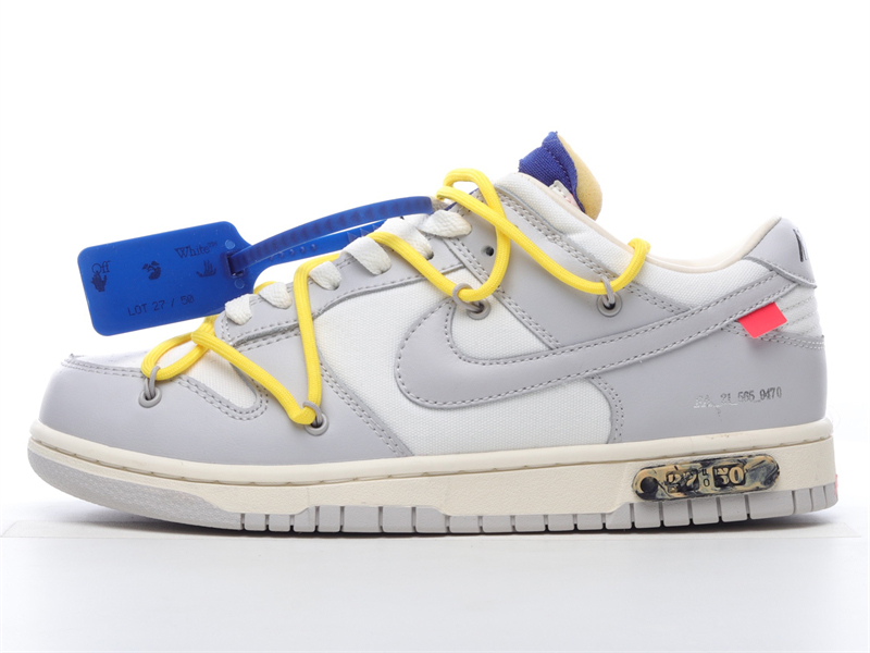 Nike Dunk Low Off-White Lot 27 DM1602-120 SAIL/NEUTRAL GREY