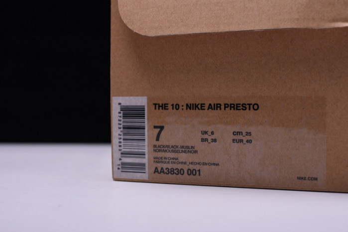 Nike The 10: Air Presto "Off-White" AA3830-001