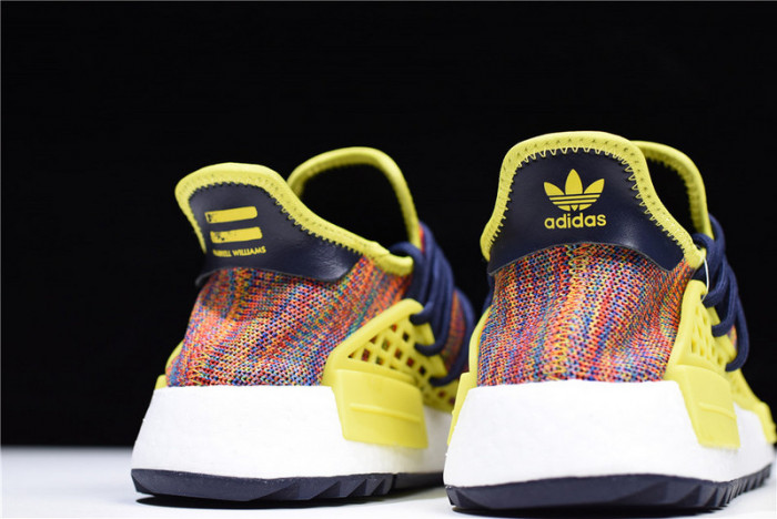 Pharrell x adidas mens NMD Hu Trail bold yellow-footwear white AC7360