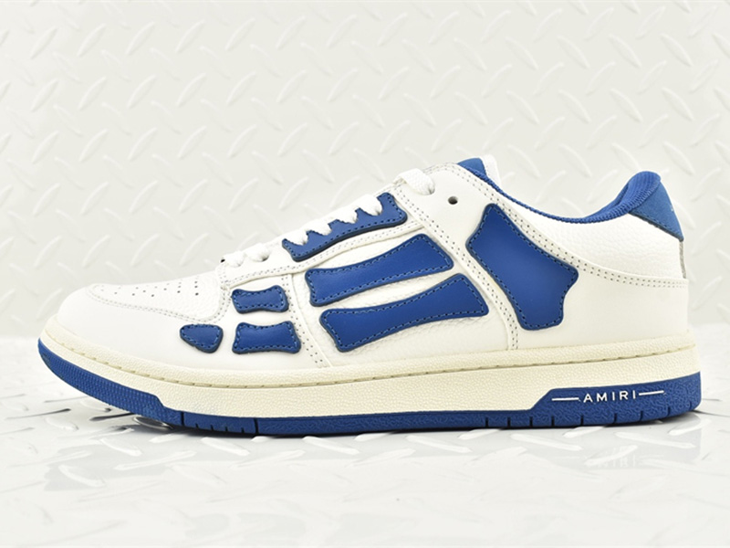 AMIRI Skel Top Low White Blue PS22MFS003-123