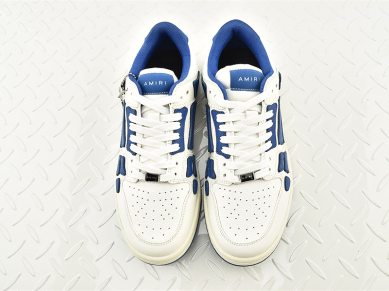 AMIRI Skel Top Low White Blue PS22MFS003-123