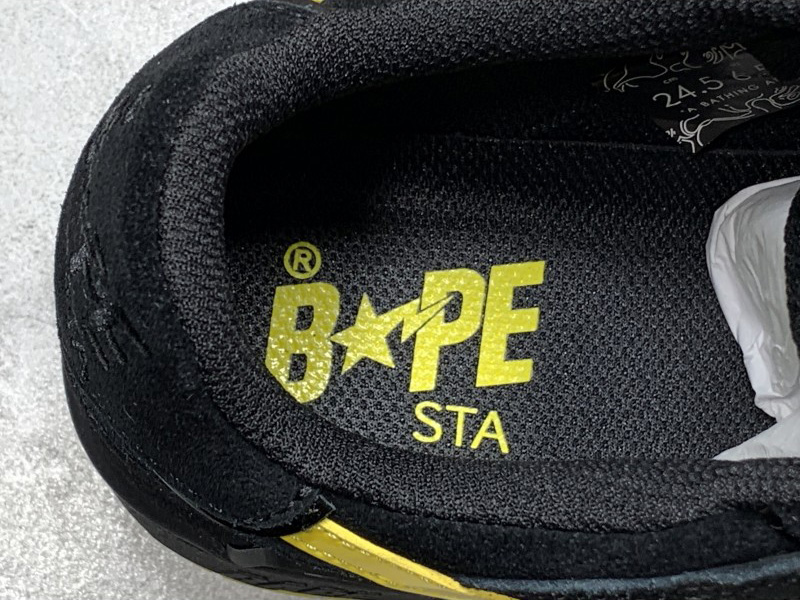 GT A Bathing Ape Bape Sk8 Sta Black Electric Yellow