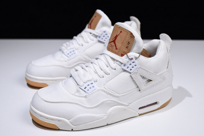 Levis x Air Jordan 4 White AO2571-100