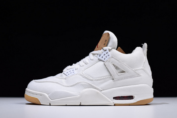 Levis x Air Jordan 4 White AO2571-100