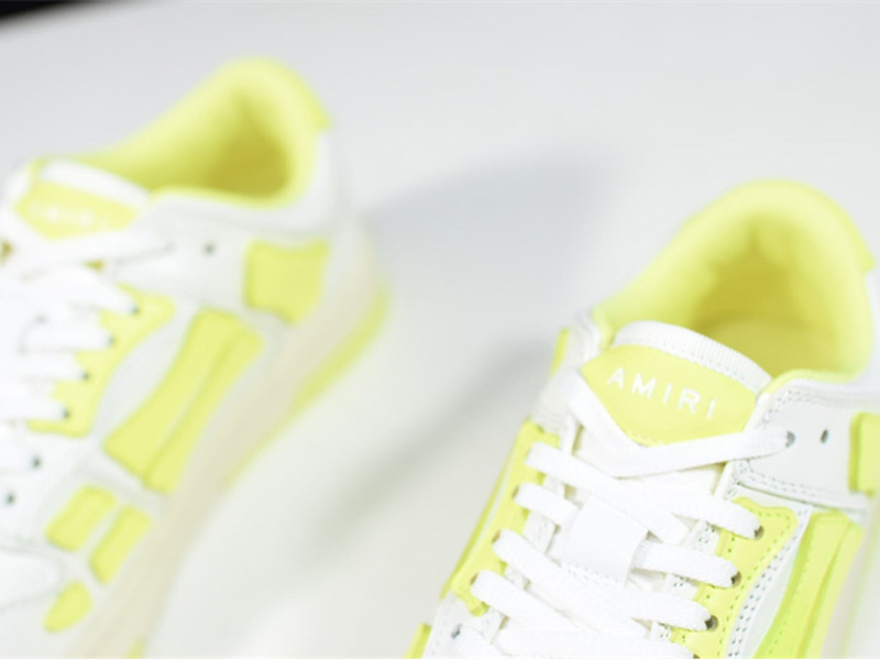 AMIRI Skel Top Low White Fluorescent Green WFS003-146