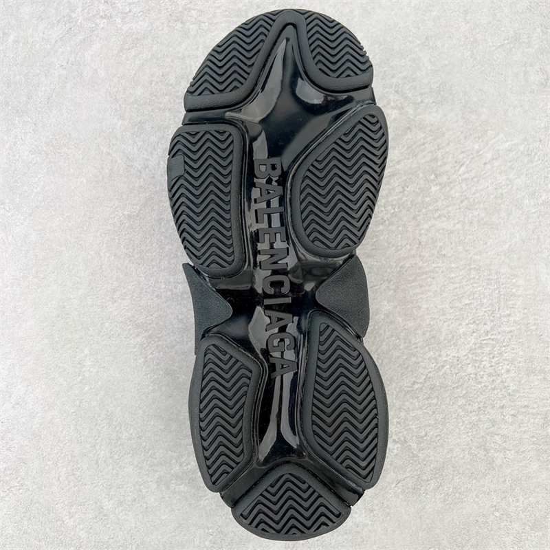 Balenciaga Triple S Stylish Lace-Up Sneakers Black & White 536737W2FAB1090