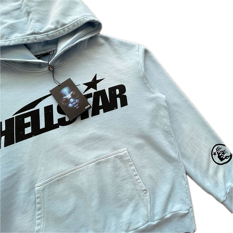Hell$tar Fire Sky Blue Hoodie