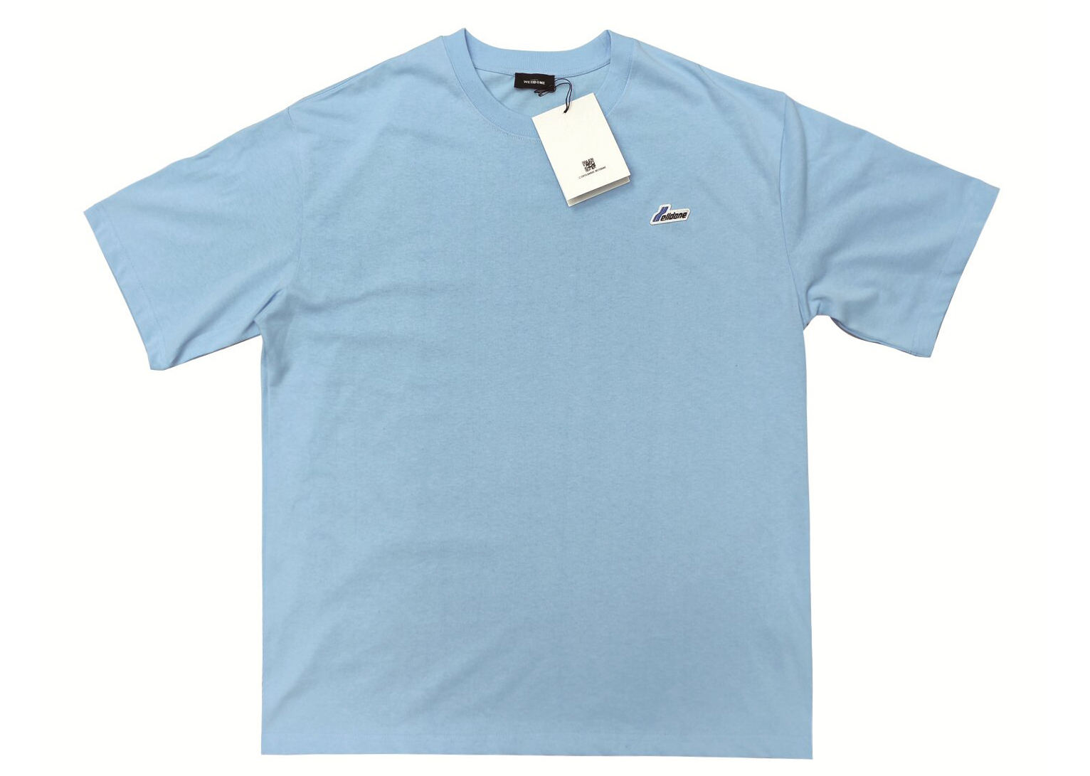 WE11D0NE Embroidered Logo Simple Color T-Shirt