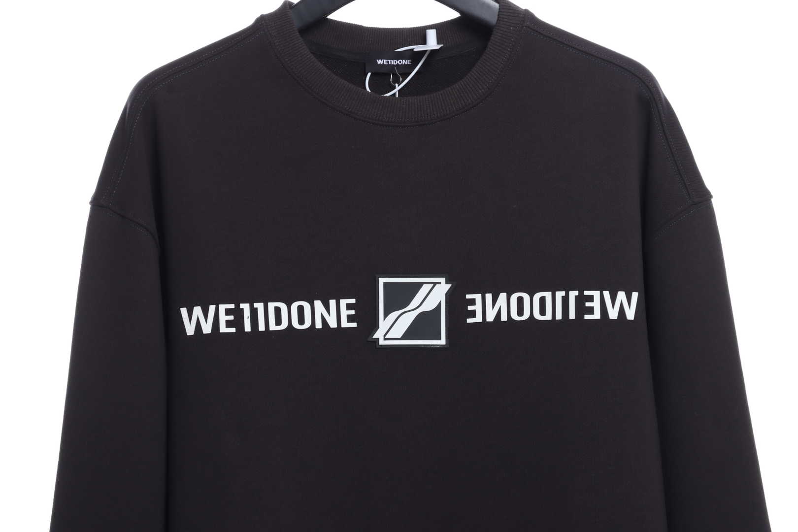 W3LL mirror image silicone letter  hoodie