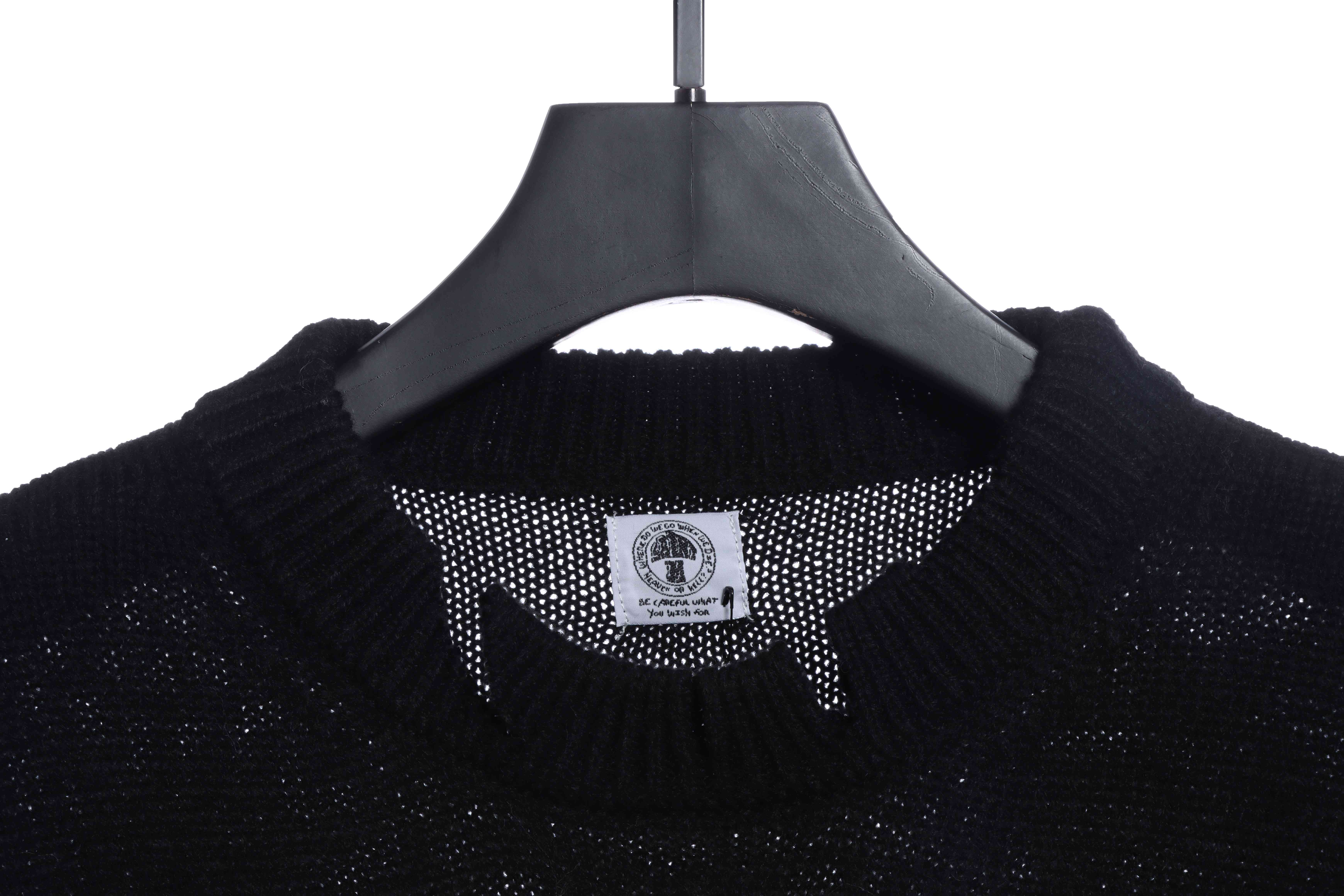 Saint Michael 22FW GIF Letter Destruction Crew Neck Sweater