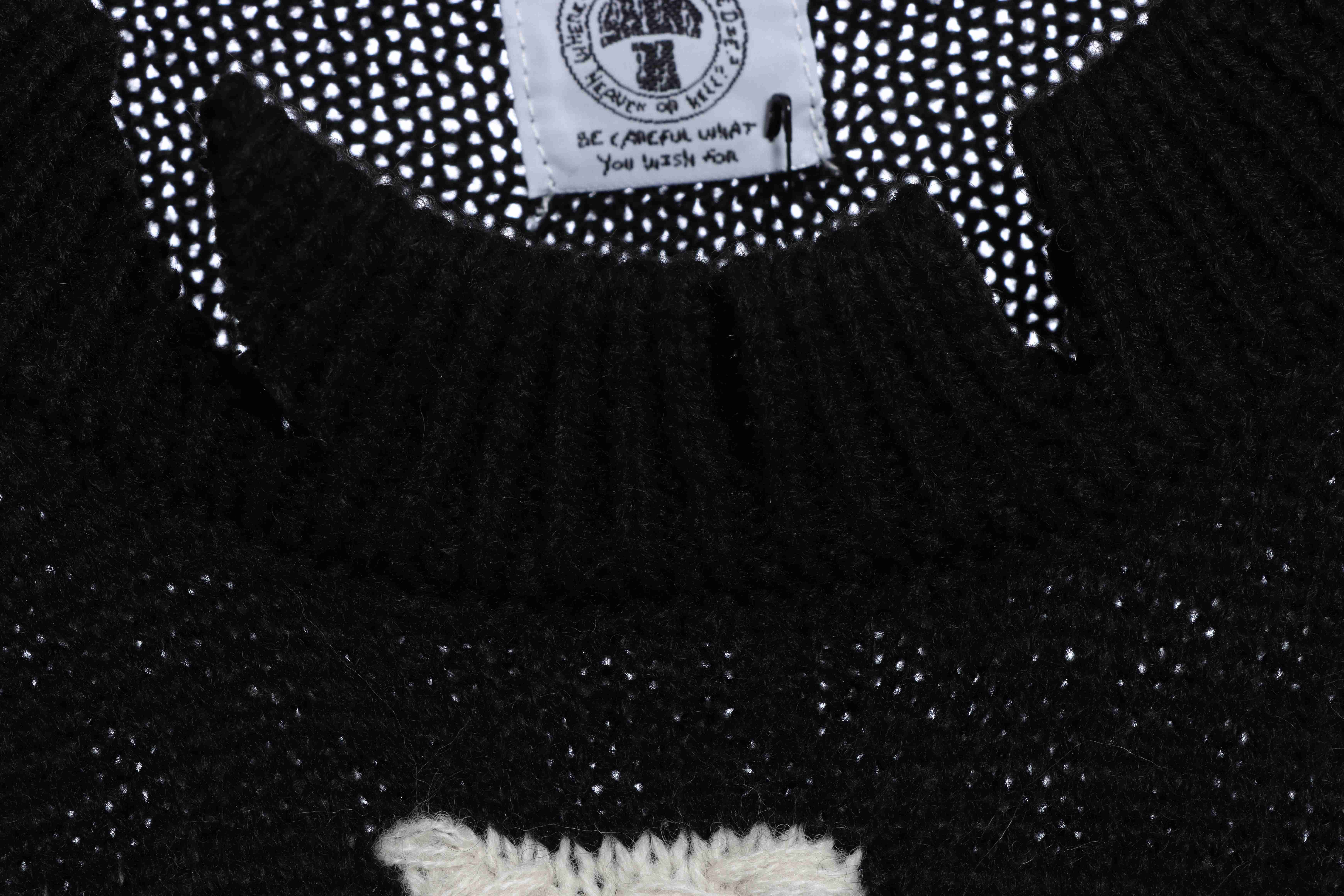 Saint Michael 22FW GIF Letter Destruction Crew Neck Sweater