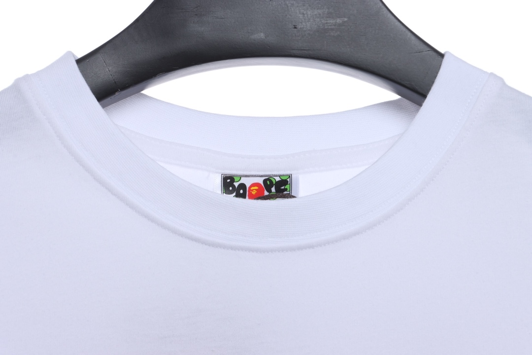 BAPE camouflage ape head reflective letter printing short sleeves