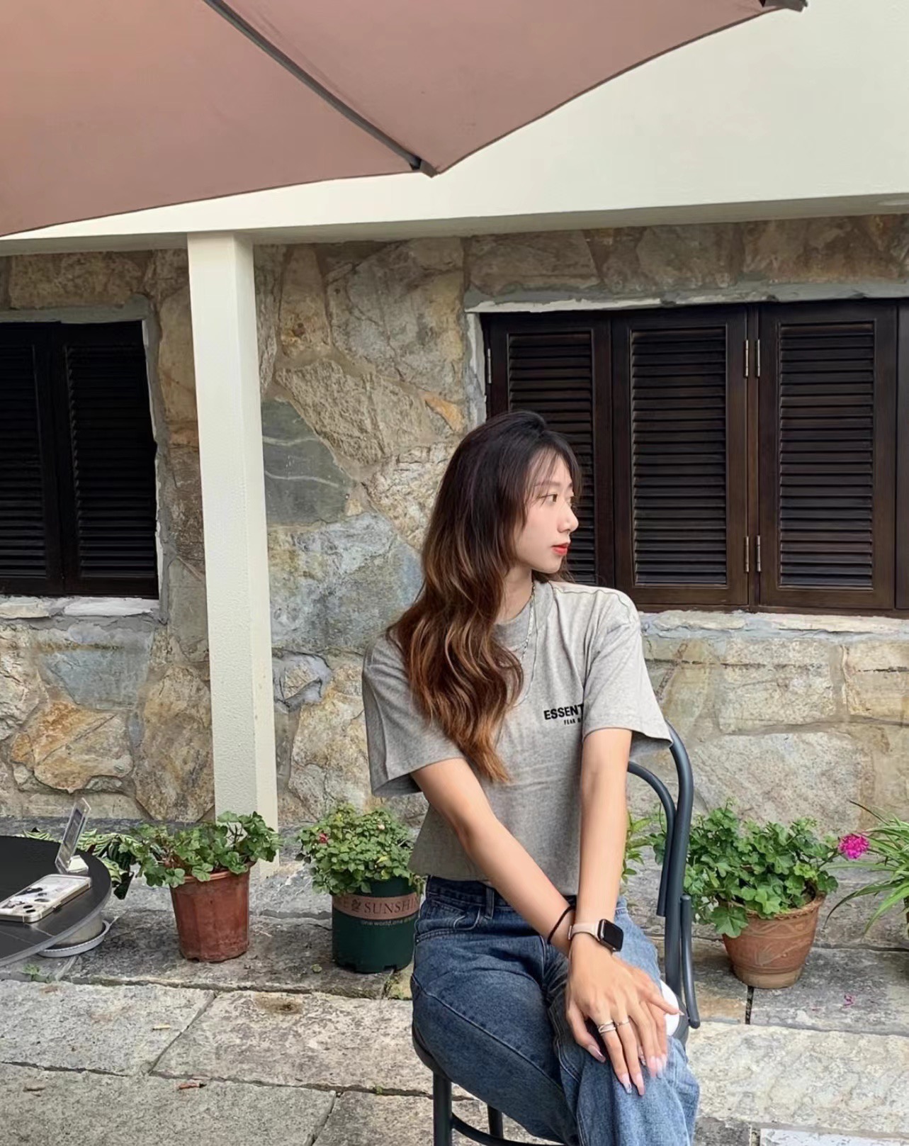 FOG flocked logo print short sleeves