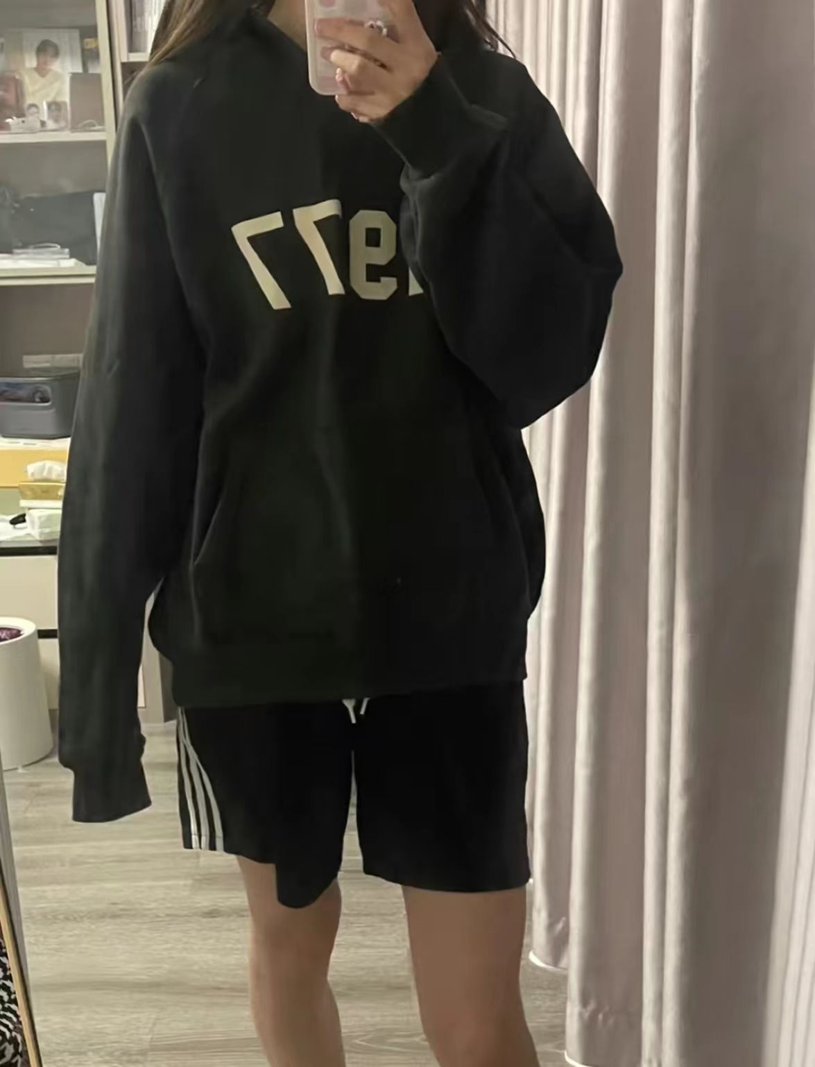 Ess3nt1als F0G  1977 flocking fleece hoodie