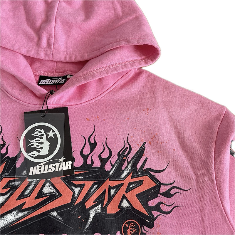 Hell$tar Studios brainwashed hoodie with brain Pink