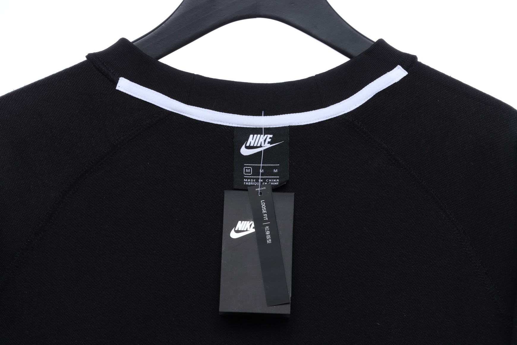 Nike  big hook patchwork round neck sweatshirt Hoodie