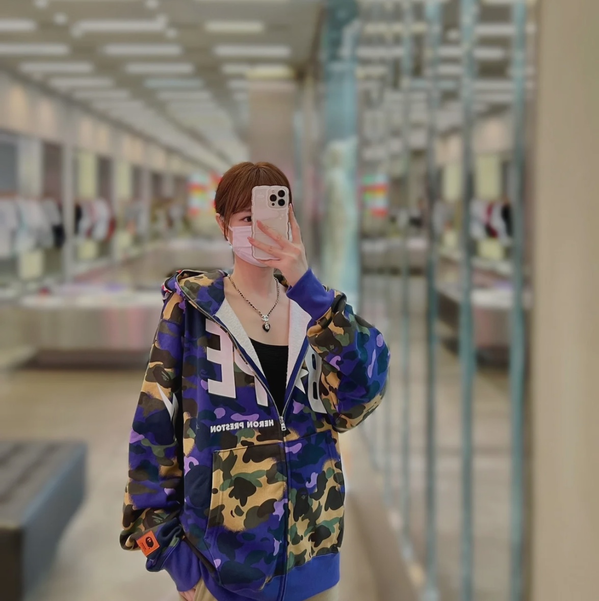 BAPExHP Joint Purple Shark Zipper Hoodie