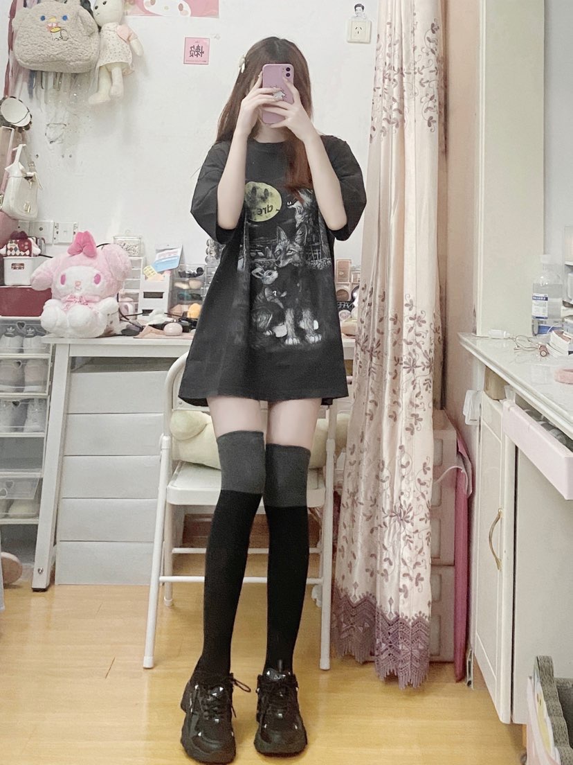 DREW full moon printed smiley face short sleeves