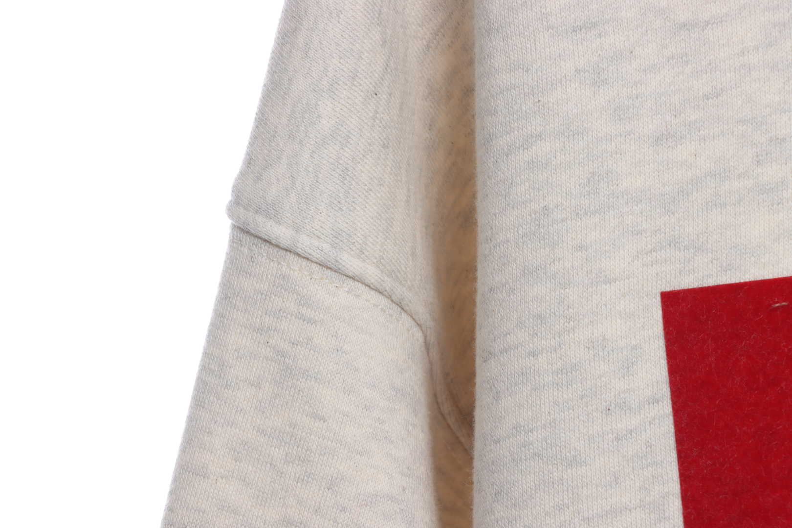 FOG large LOGO red flocked hoodie