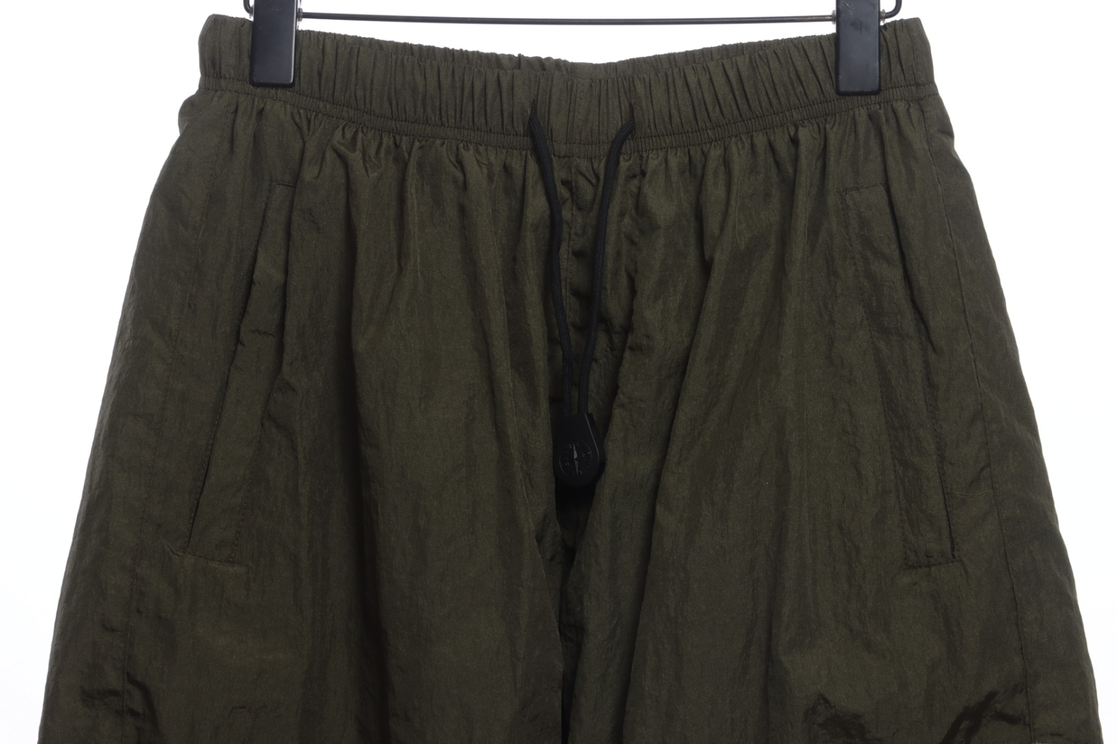 Stone Island Side compass large embroidered shorts gray