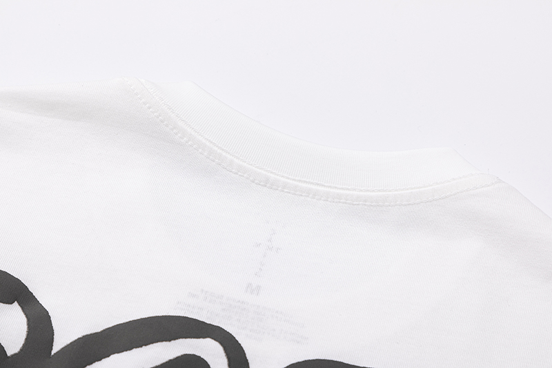 Travis Scott Joint badge style Logo letter foam printing round collar and short sleeves