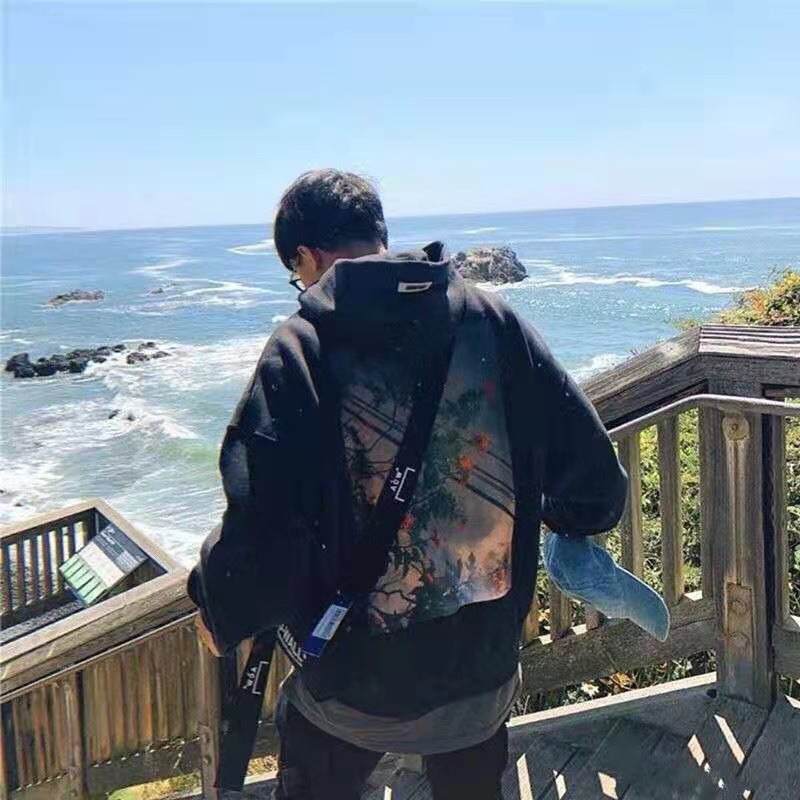 FOG ESSENTIALS Double Thread Floral Fleece Oversized Hoodie