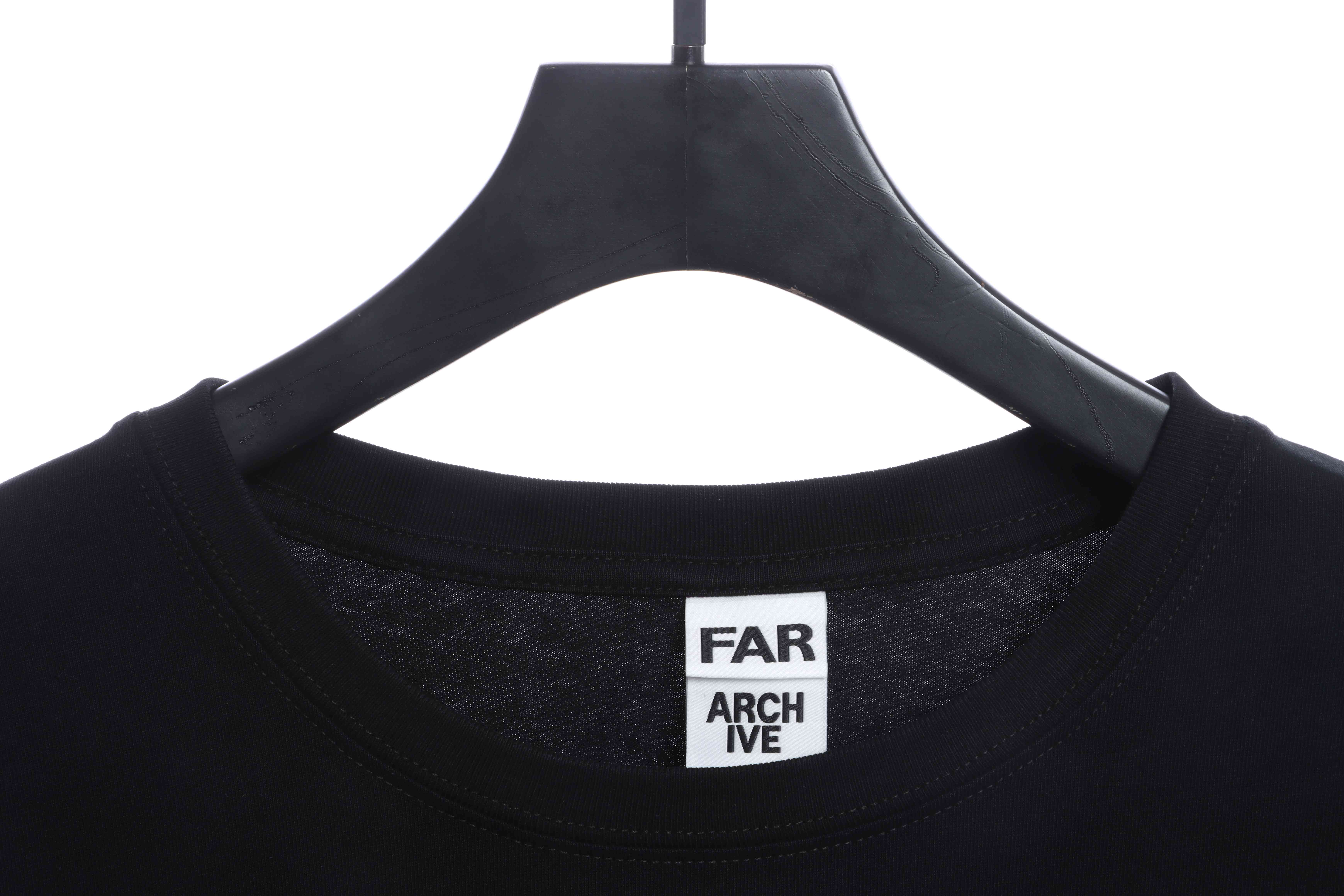FAR.ARCHIVE Double Row Slogan Letter Short Sleeve T-Shirt