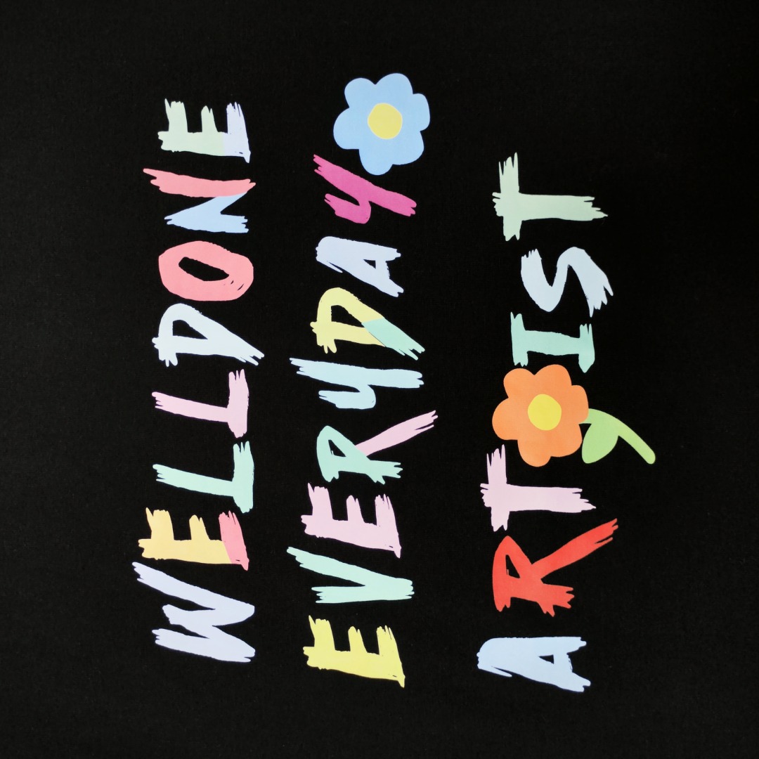 WE11D0NETRACK  New Colorful Hand-Painted Graffiti T-Shirt
