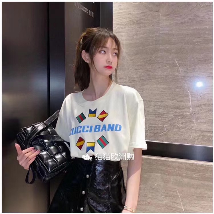 Guc1 BAND flag embroidery short sleeves