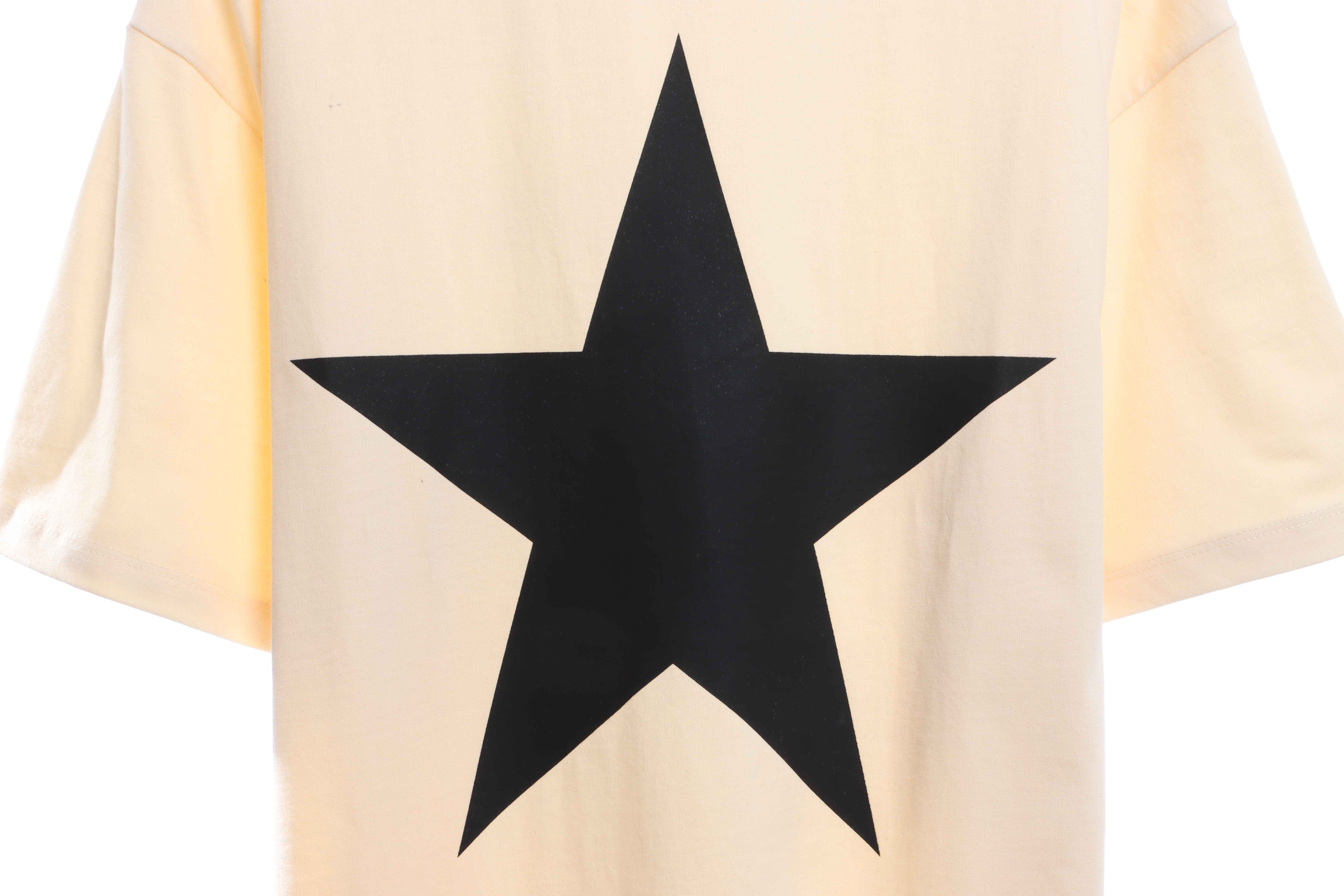 Fear of god  Essentials back five-pointed star print short-sleeved T-shirt