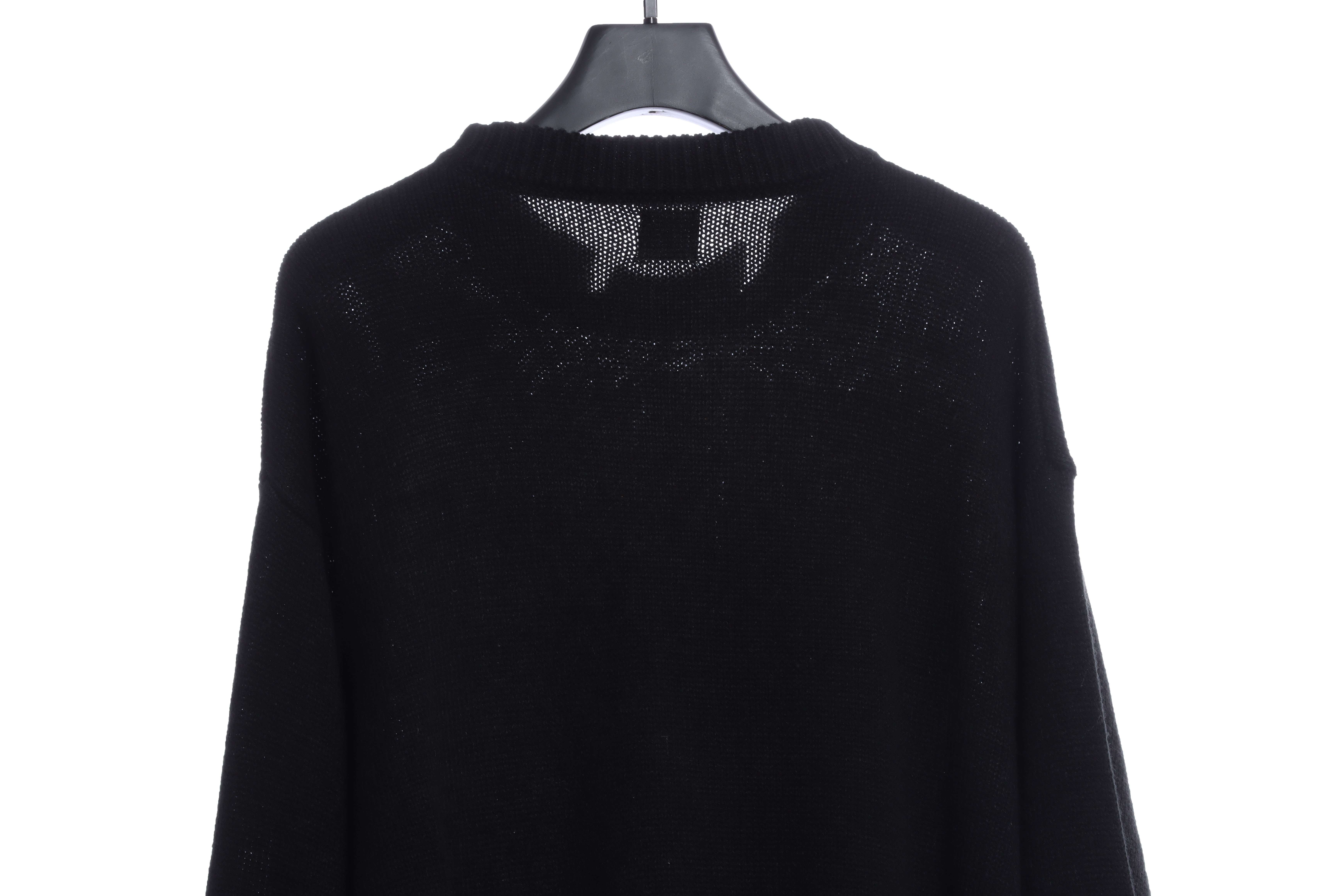 Saint Michael 22FW GIF Letter Destruction Crew Neck Sweater