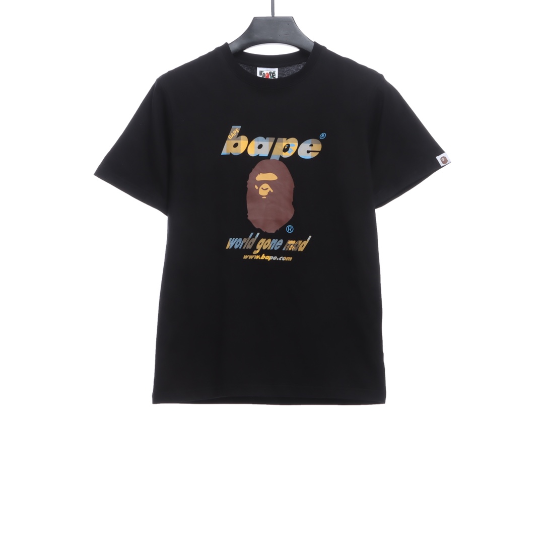 BAPE ape head crazy world series short sleeves