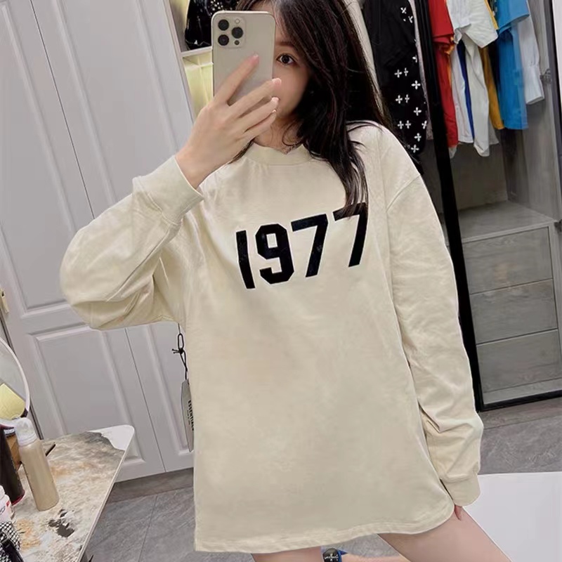 Fear of god  1977 flocking print long-sleeved T