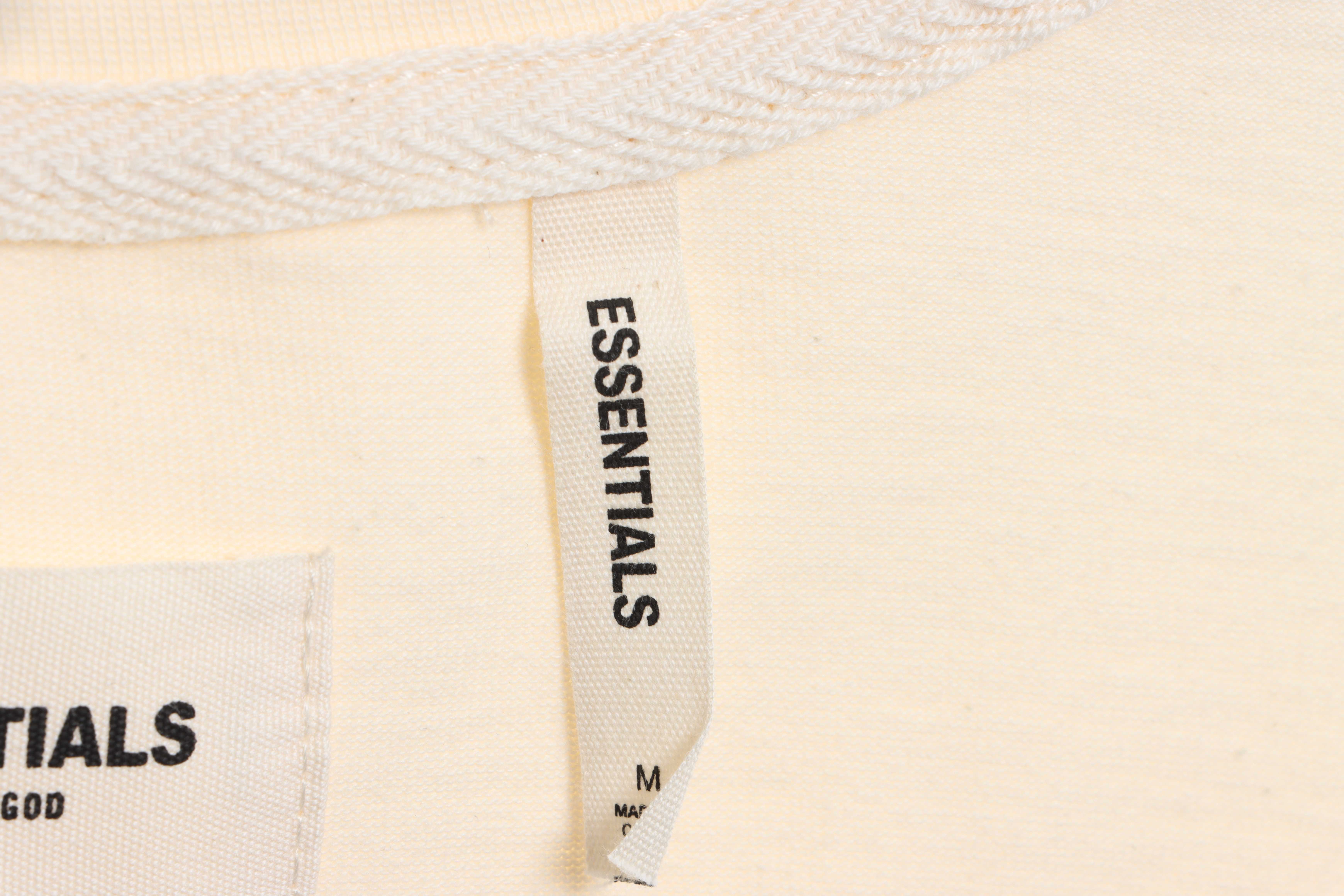 Fear of god  Essentials back five-pointed star print short-sleeved T-shirt