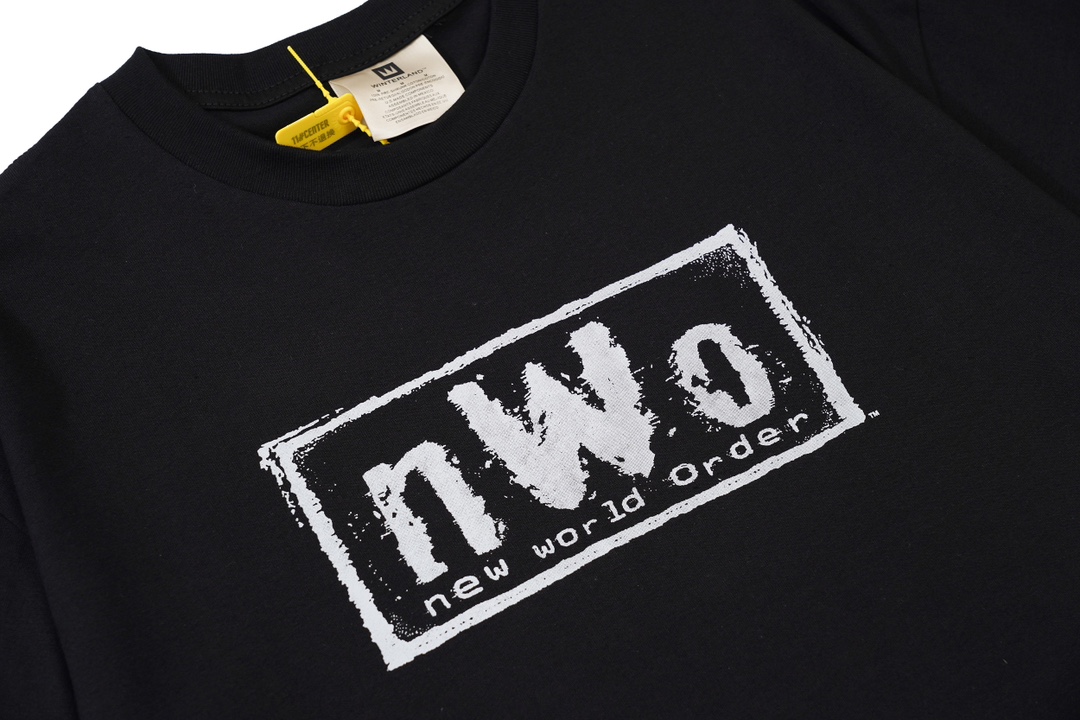VINTAGE NWO 6th Anniversary of the New World order printed short-sleeved T-shirt Black