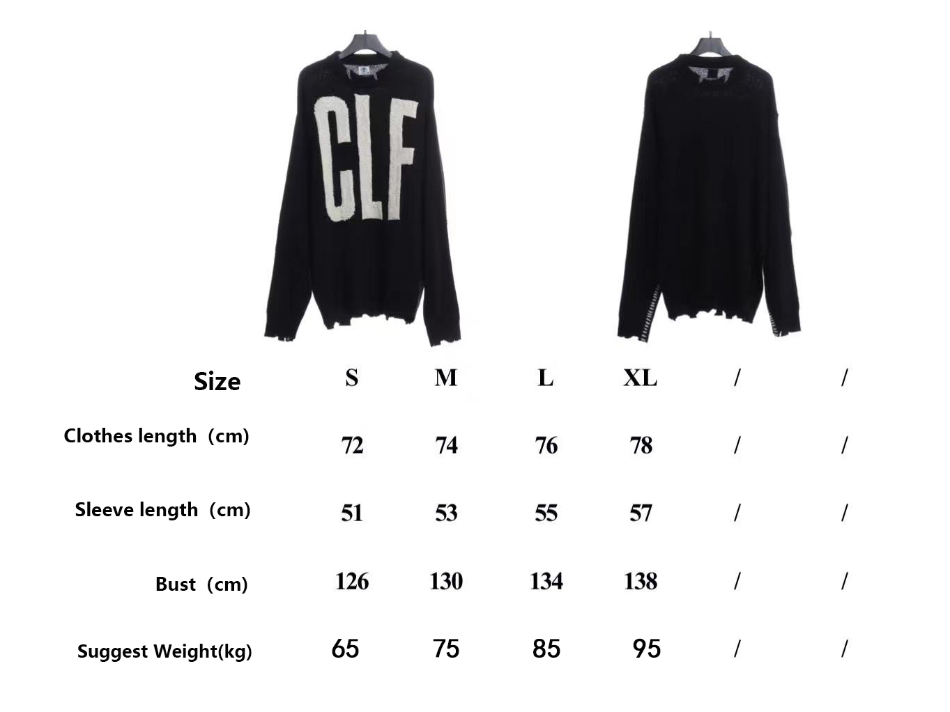 Saint Michael 22FW GIF Letter Destruction Crew Neck Sweater