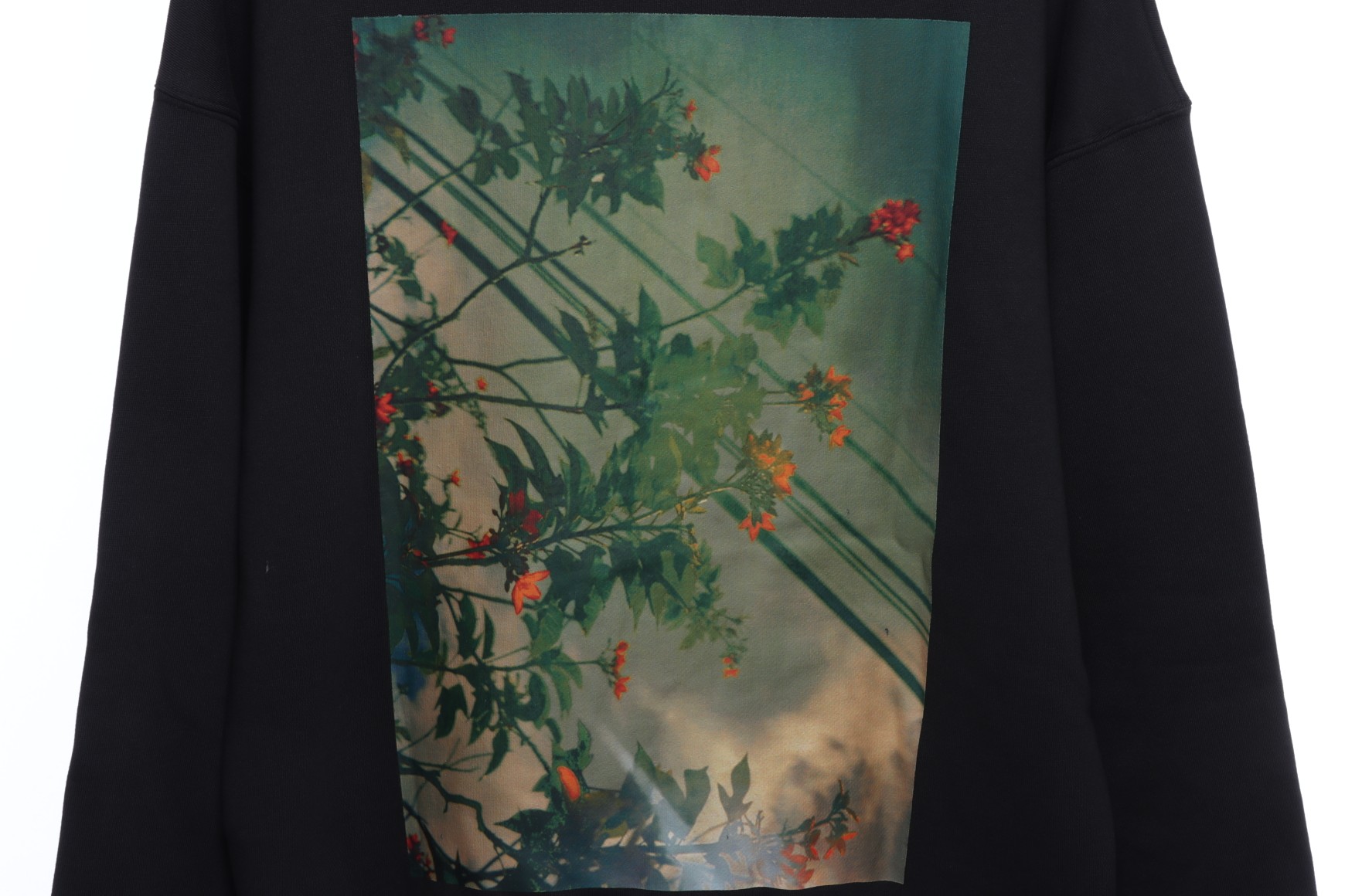 FOG ESSENTIALS Double Thread Floral Fleece Oversized Hoodie